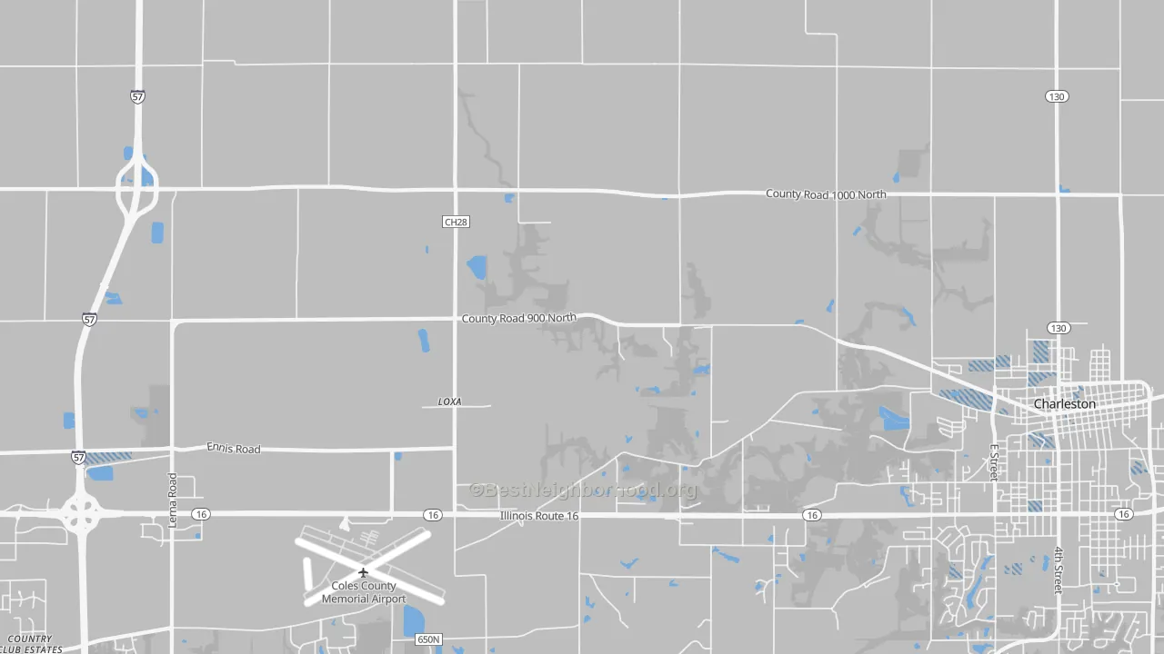 Transit Grade map of Loxa, IL