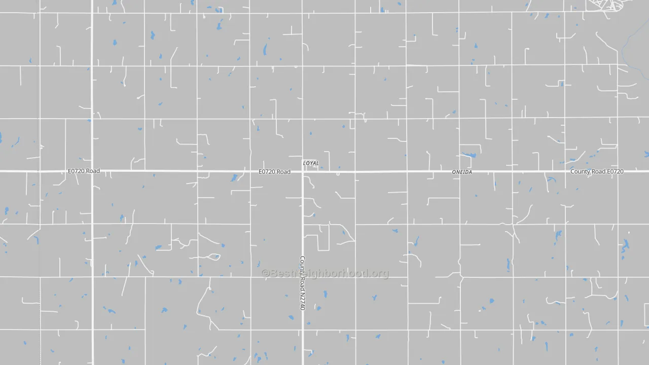 Transit Grade map of Loyal, OK