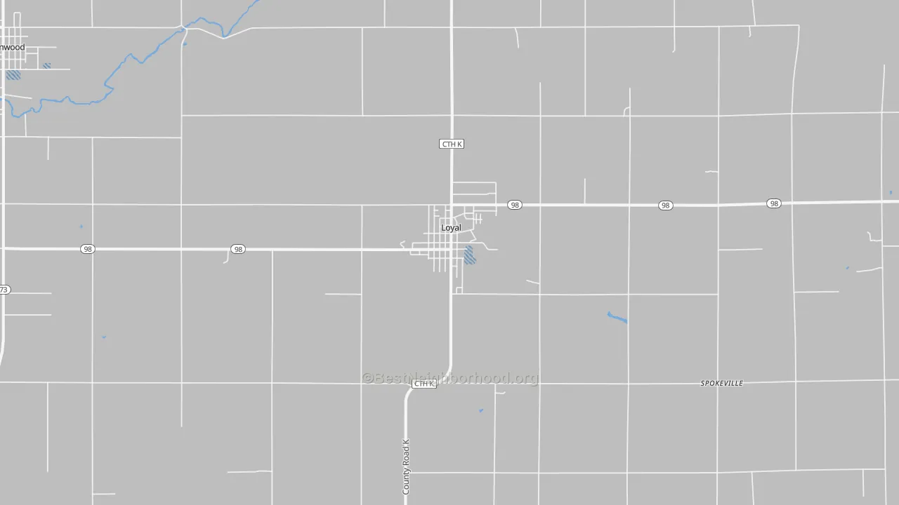 Transit Grade map of Loyal, WI