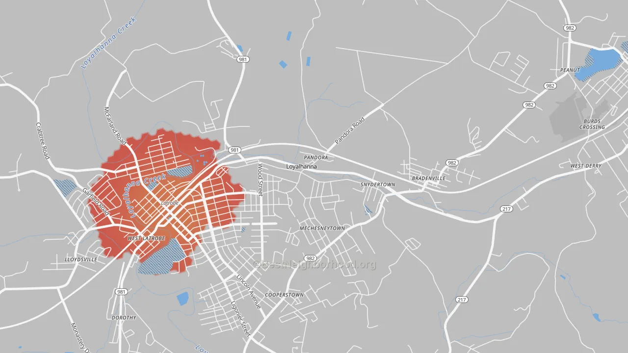 Transit Grade map of Loyalhanna, PA
