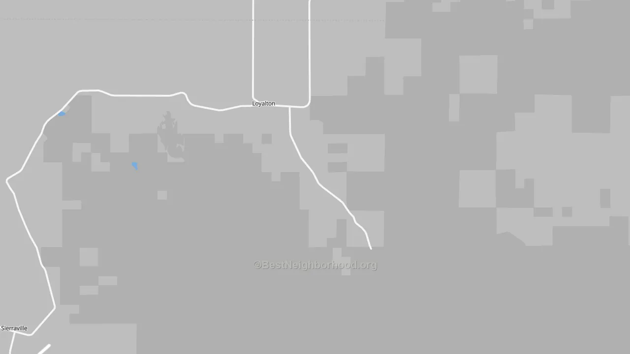 Transit Grade map of Loyalton, CA