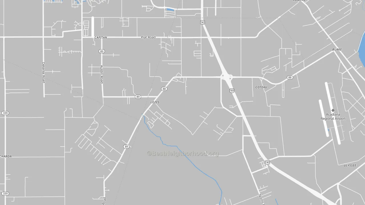 Transit Grade map of Lozes, LA