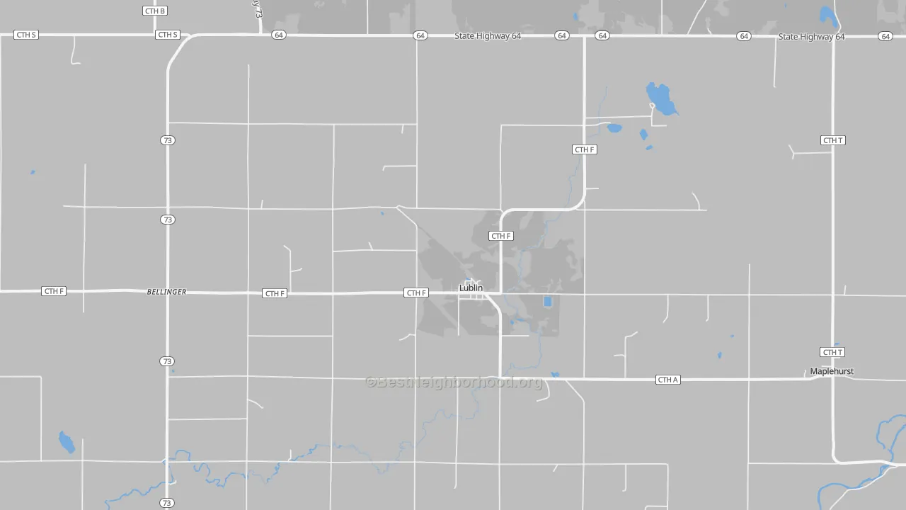 Transit Grade map of Lublin, WI