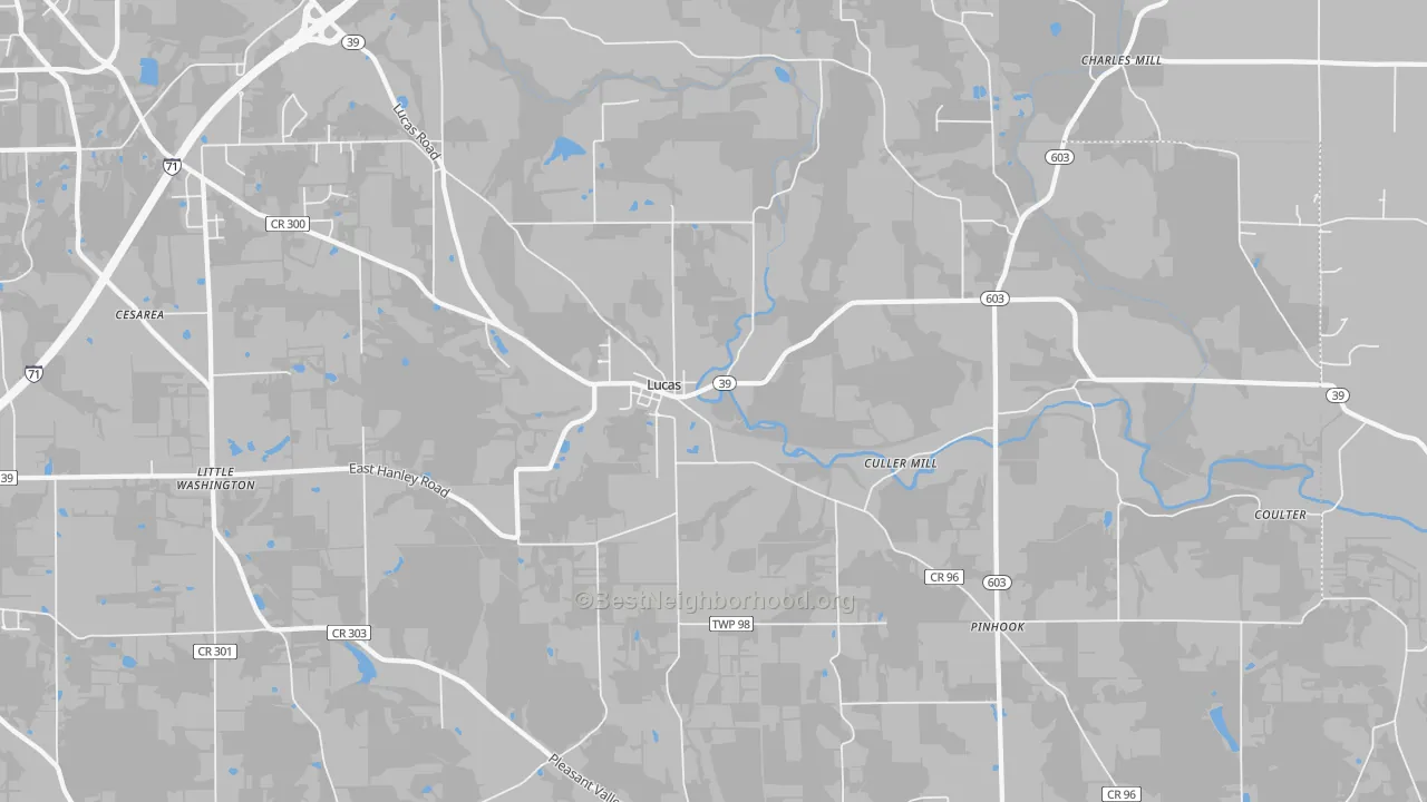 Transit Grade map of Lucas, OH