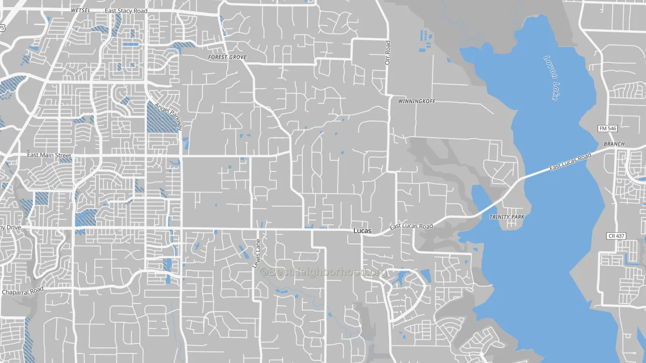Transit Grade map of Lucas, TX