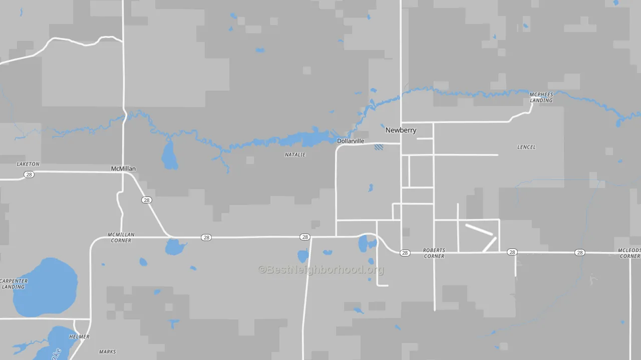 Transit Grade map of Luce County, MI