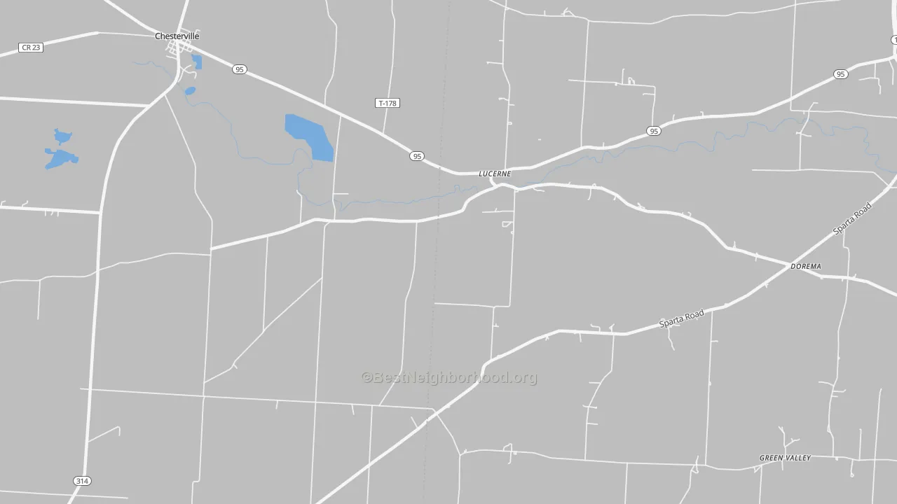 Transit Grade map of Lucerne, OH