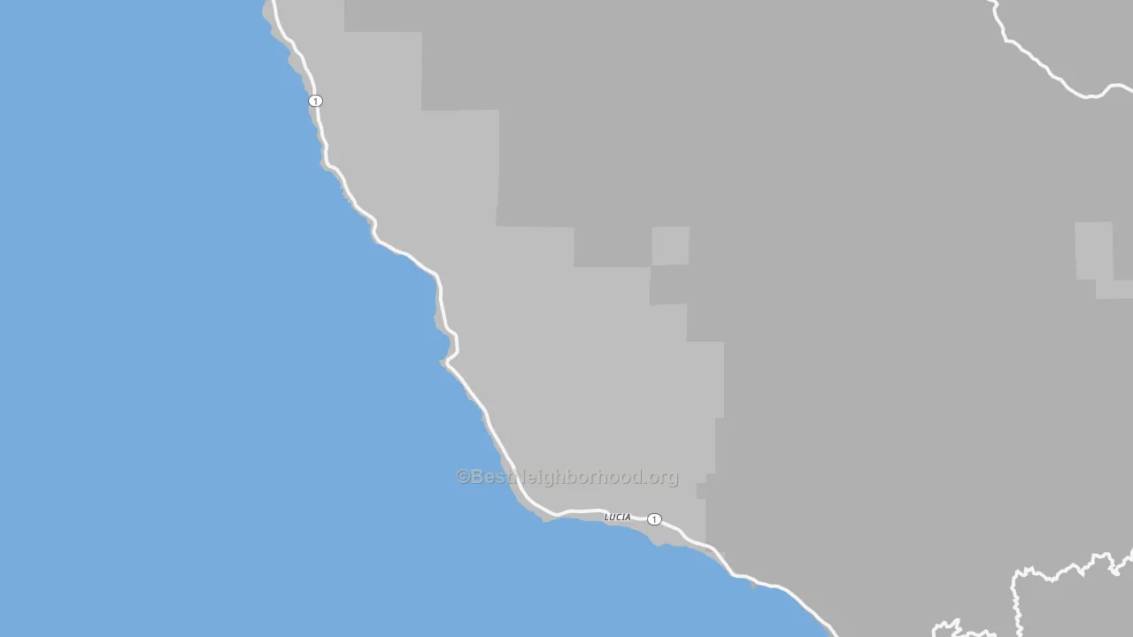 Transit Grade map of Lucia, CA
