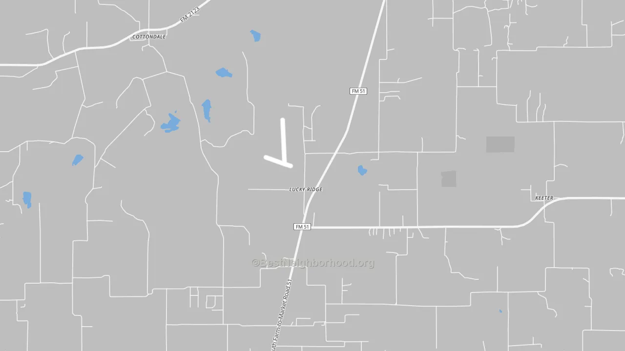 Transit Grade map of Lucky Ridge, TX