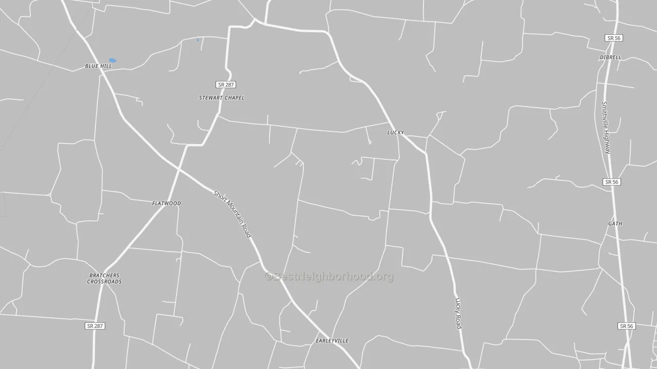 Transit Grade map of Lucky, TN