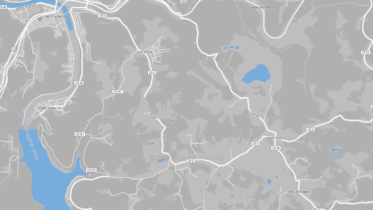Transit Grade map of Lucretia, WV