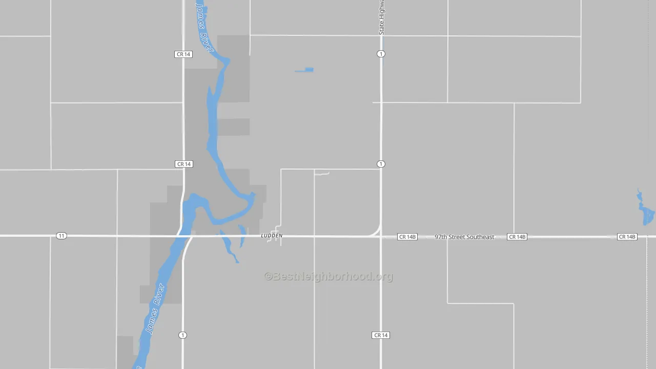Transit Grade map of Ludden, ND