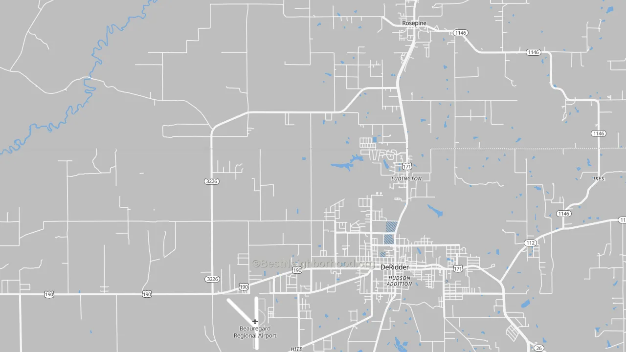 Transit Grade map of Ludington, LA