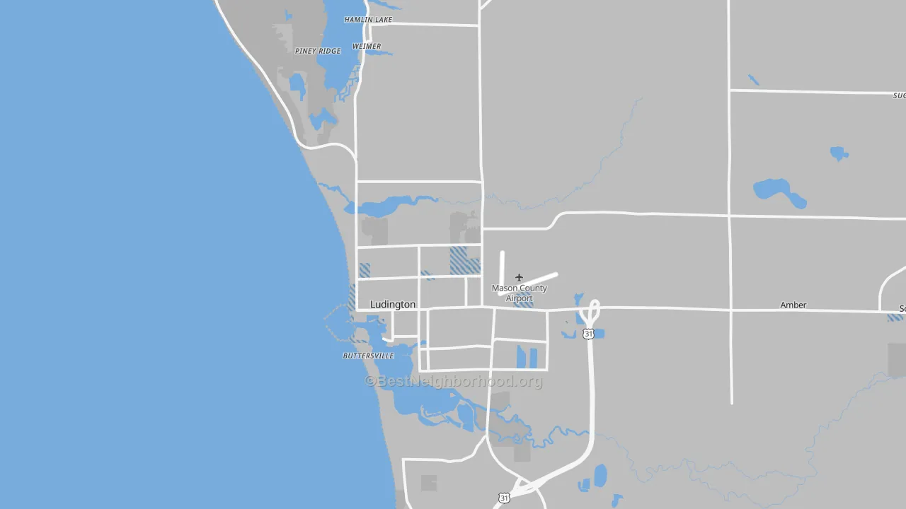 Transit Grade map of Ludington, MI
