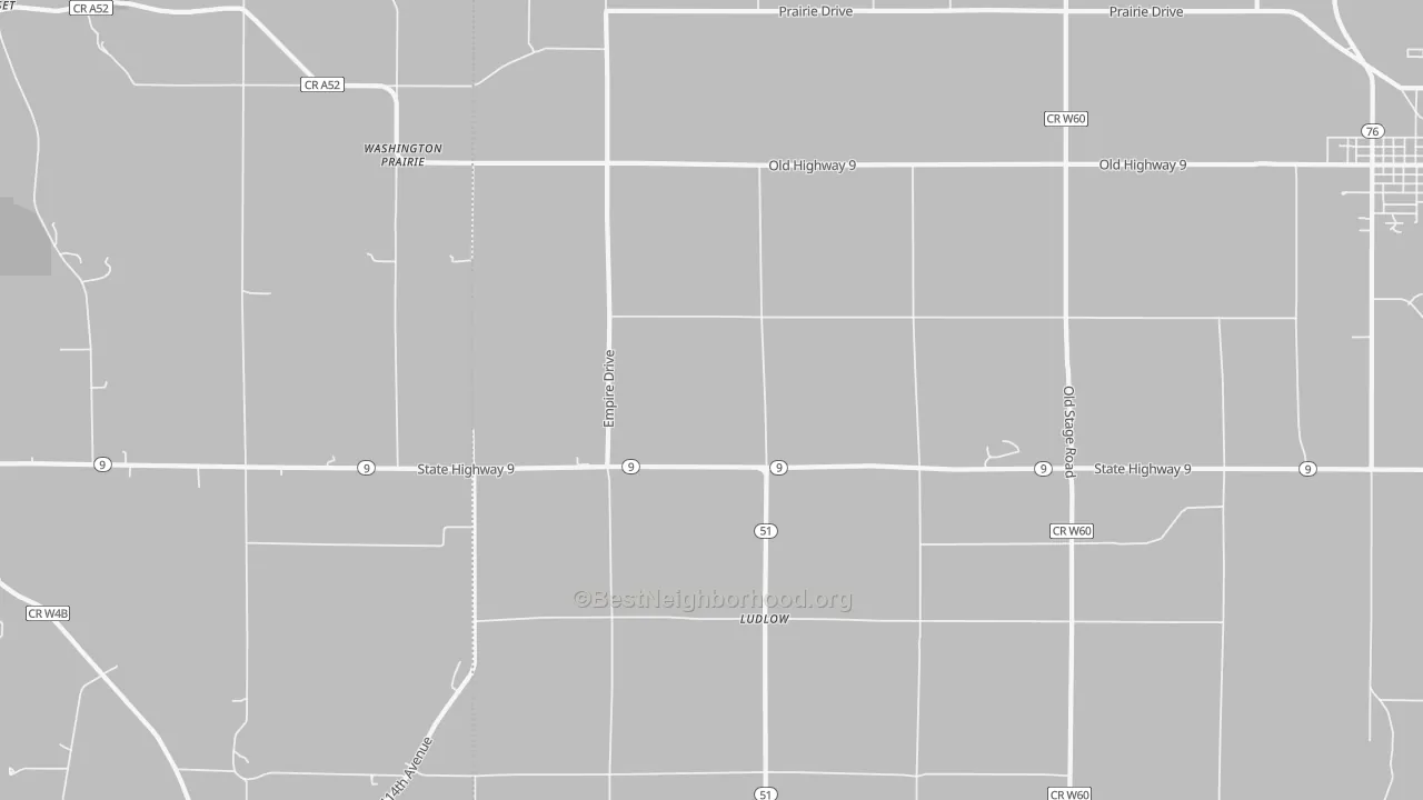 Transit Grade map of Ludlow, IA