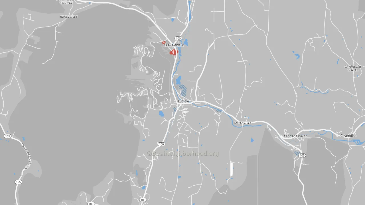 Transit Grade map of Ludlow, VT