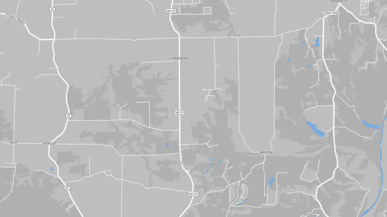 Transit Grade map of Luebbering, MO
