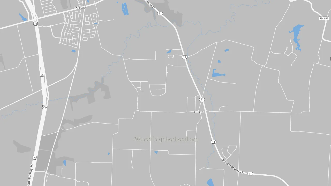 Transit Grade map of Luella, TX