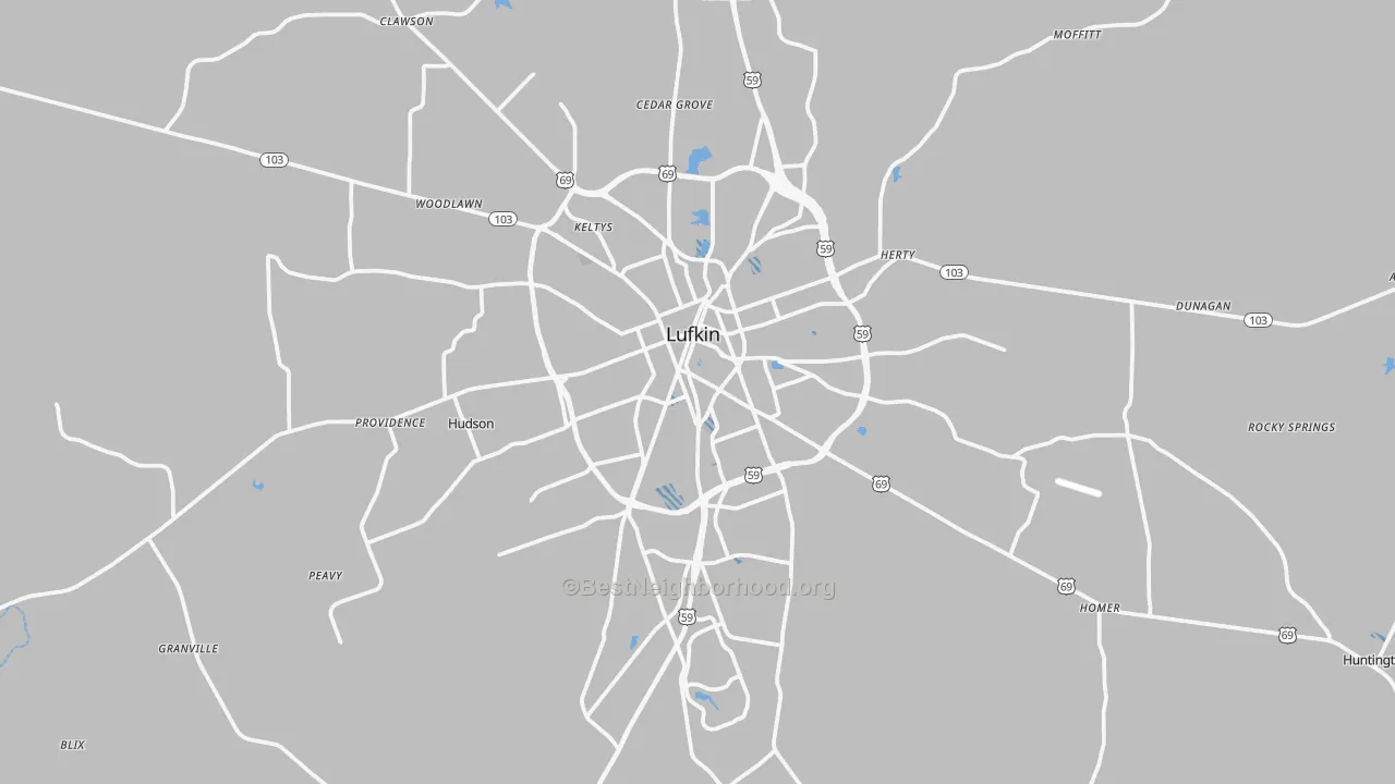 Transit Grade map of Lufkin, TX