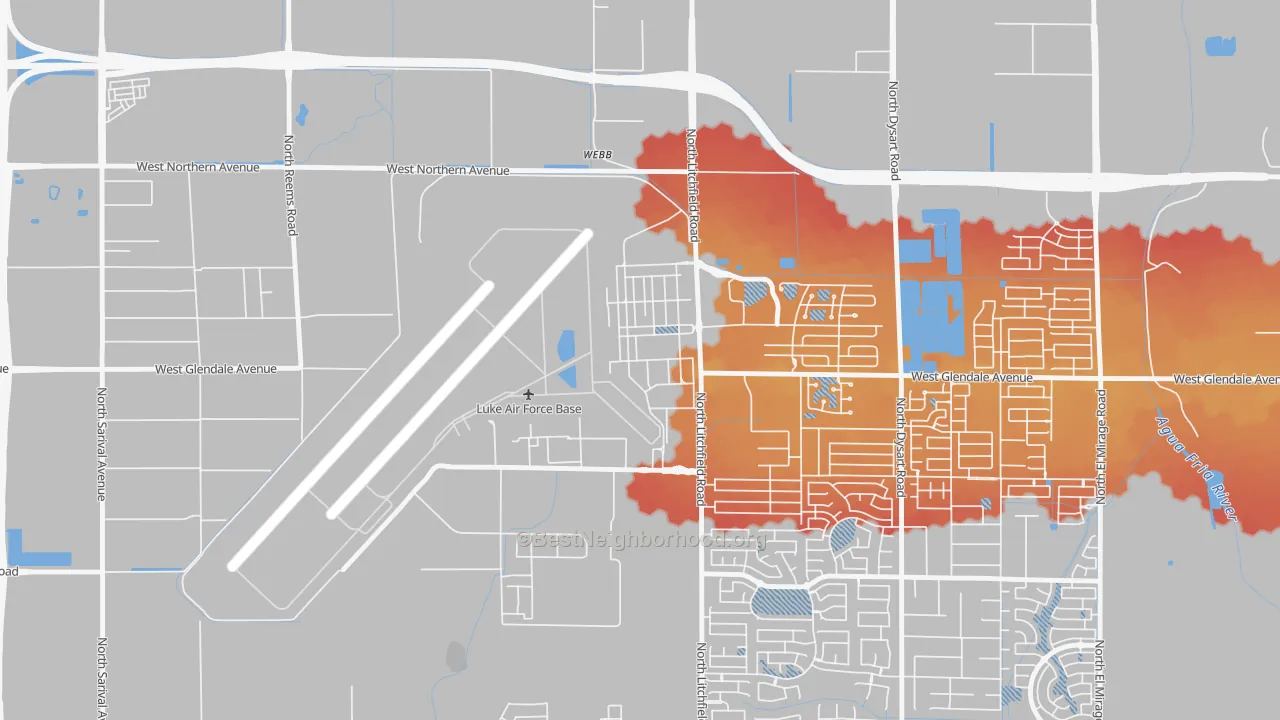 Transit Grade map of Luke Afb, AZ