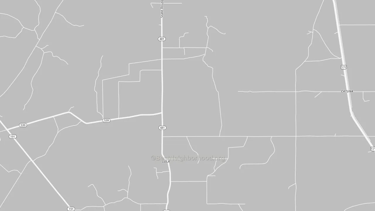 Transit Grade map of Lula, LA