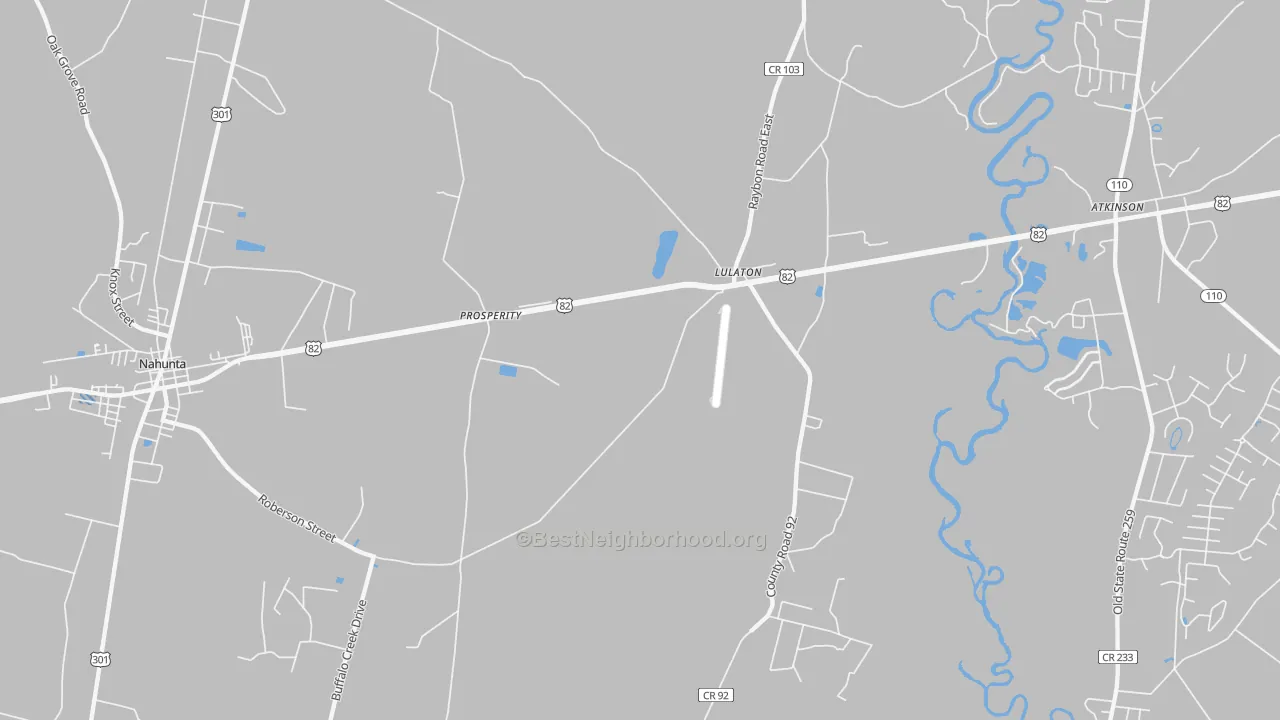 Transit Grade map of Lulaton, GA
