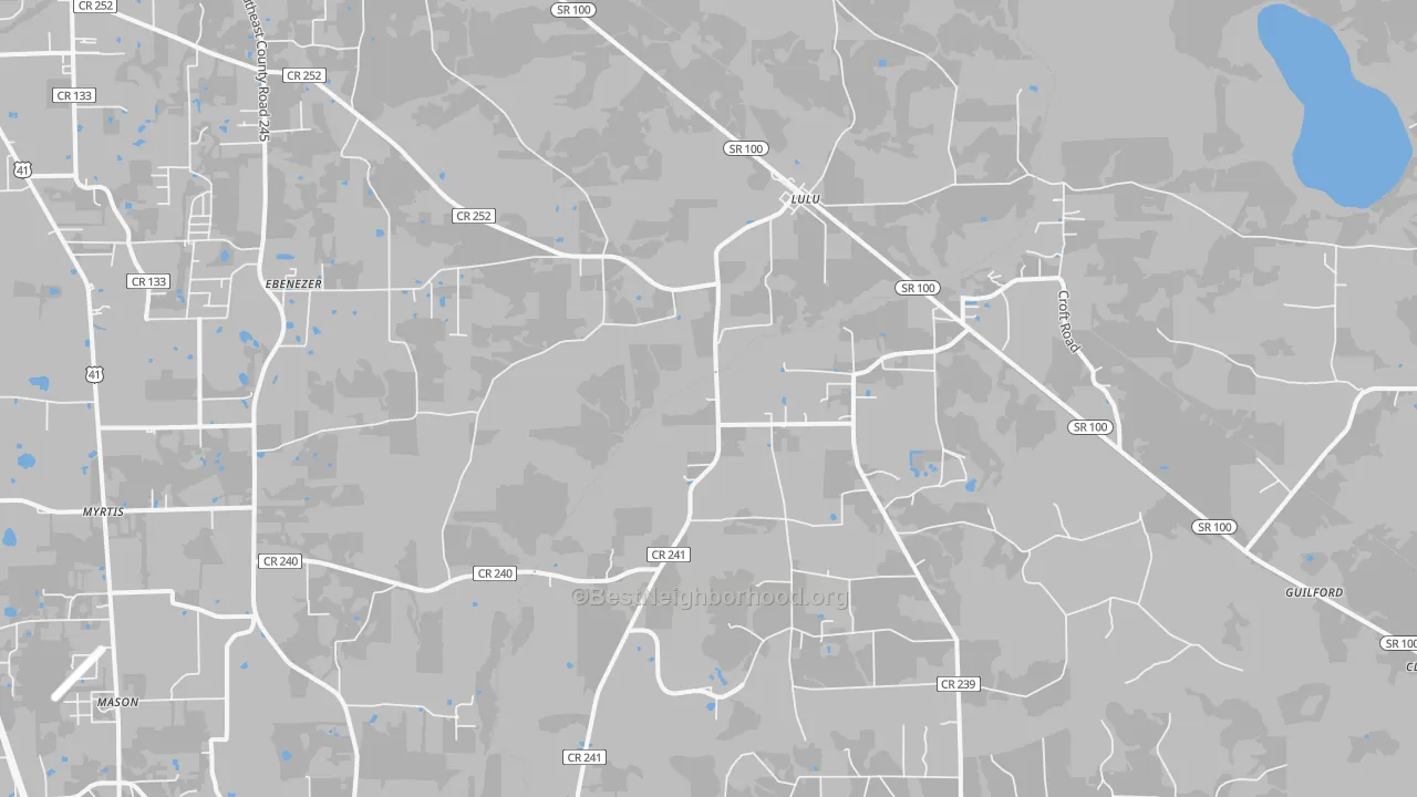 Transit Grade map of Lulu, FL
