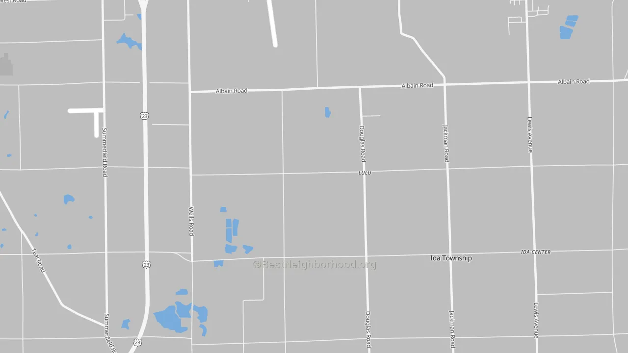 Transit Grade map of Lulu, MI