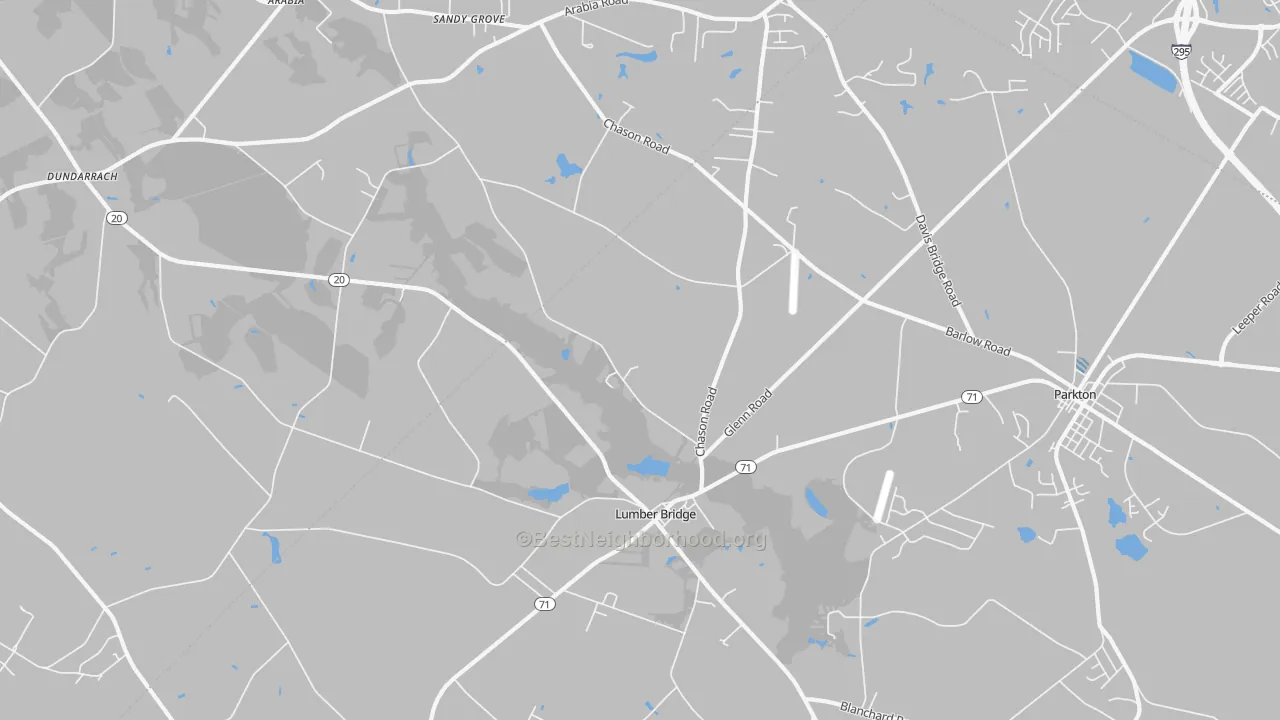 Transit Grade map of Lumber Bridge, NC