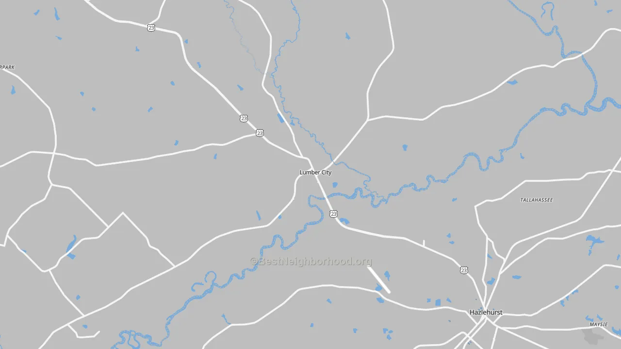 Transit Grade map of Lumber City, GA