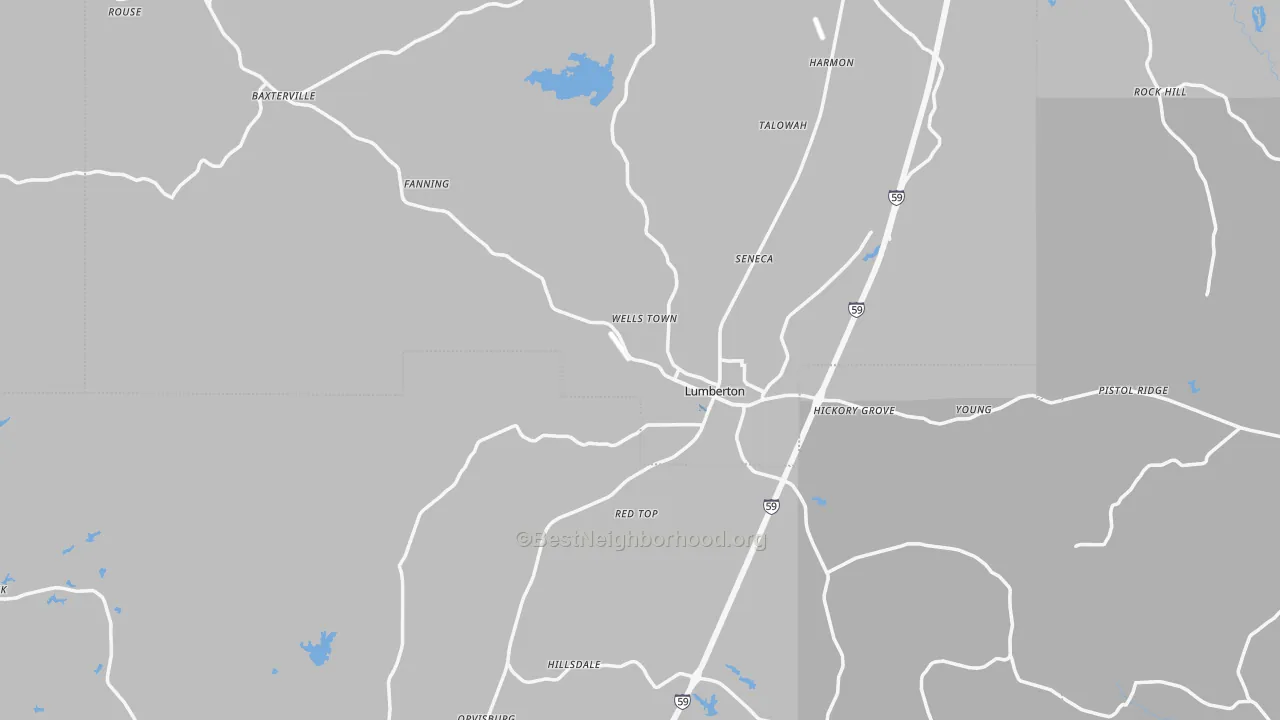 Transit Grade map of Lumberton, MS