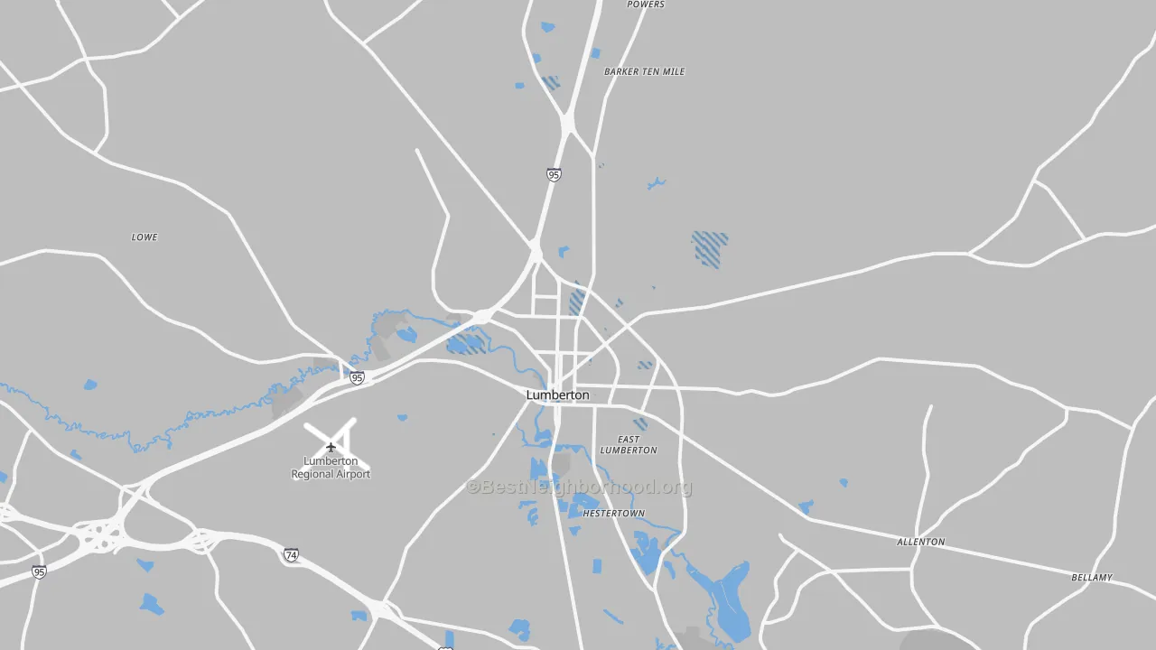 Transit Grade map of Lumberton, NC