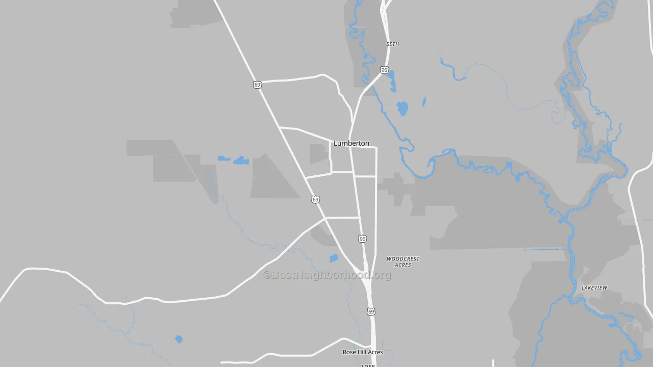 Transit Grade map of Lumberton, TX