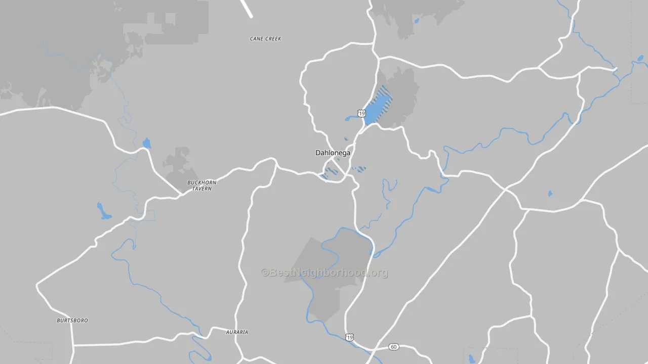 Transit Grade map of Lumpkin County, GA