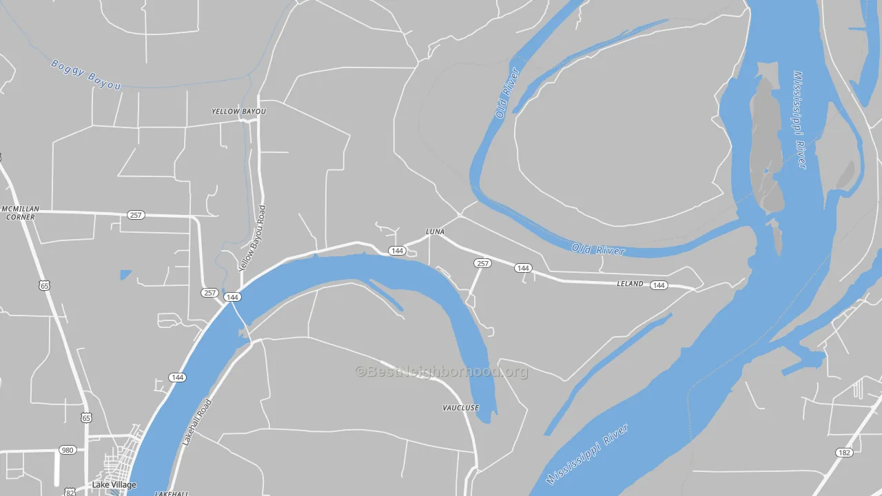 Transit Grade map of Luna, AR