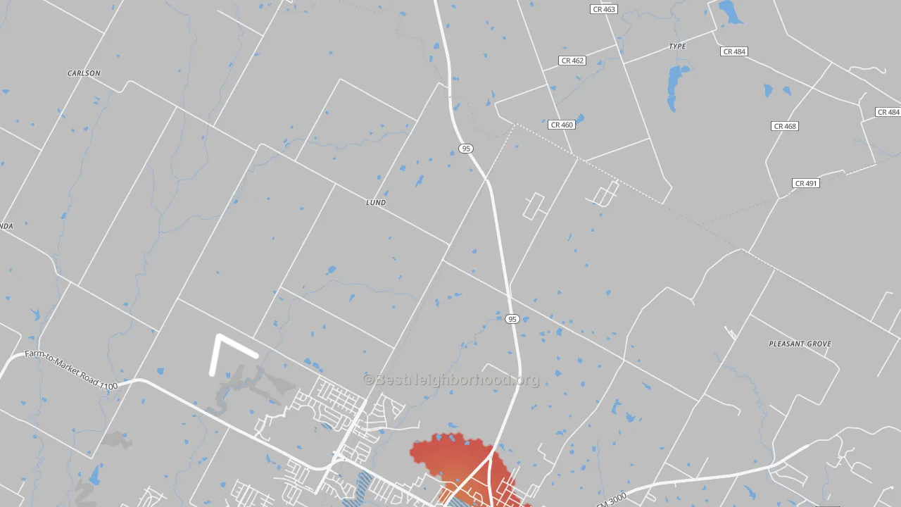 Transit Grade map of Lund, TX
