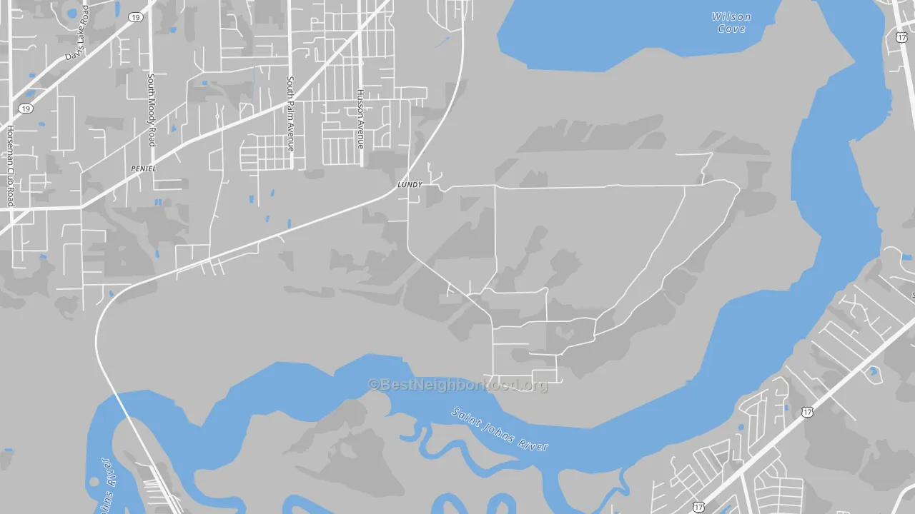 Transit Grade map of Lundy, FL