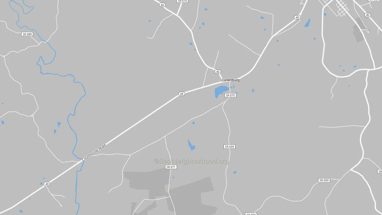 Transit Grade map of Lunenburg, VA