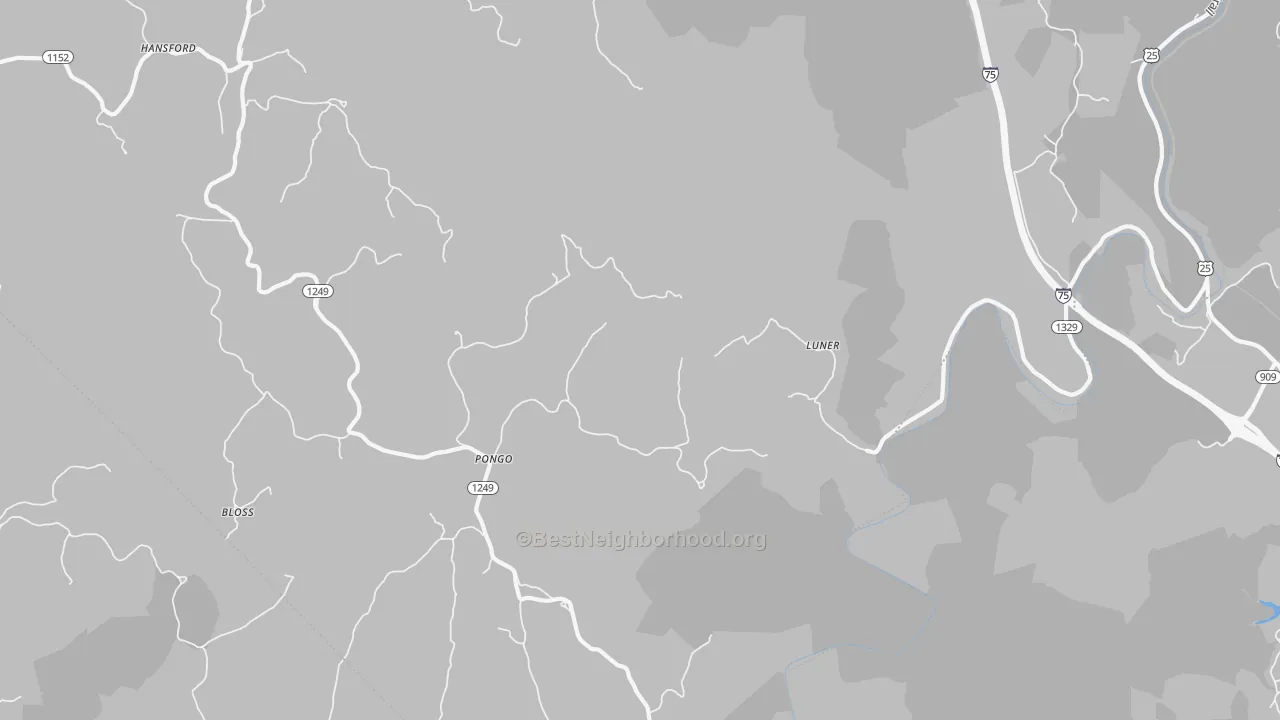 Transit Grade map of Luner, KY