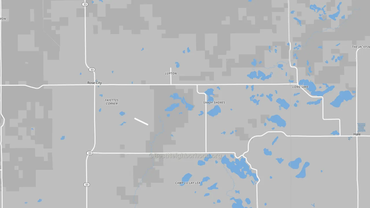 Transit Grade map of Lupton, MI