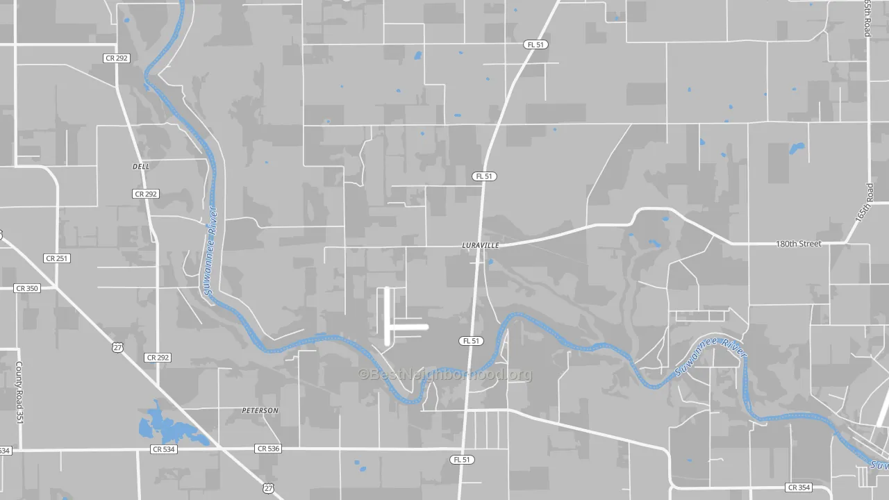 Transit Grade map of Luraville, FL