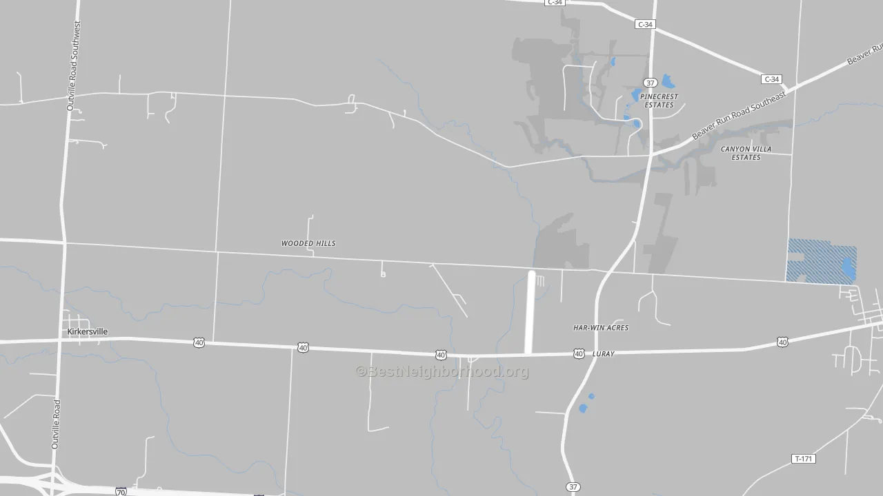 Transit Grade map of Luray, OH