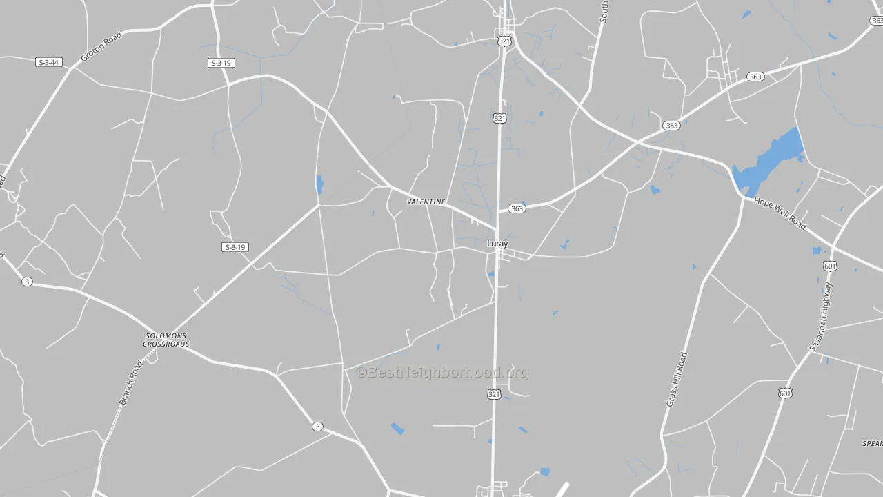 Transit Grade map of Luray, SC