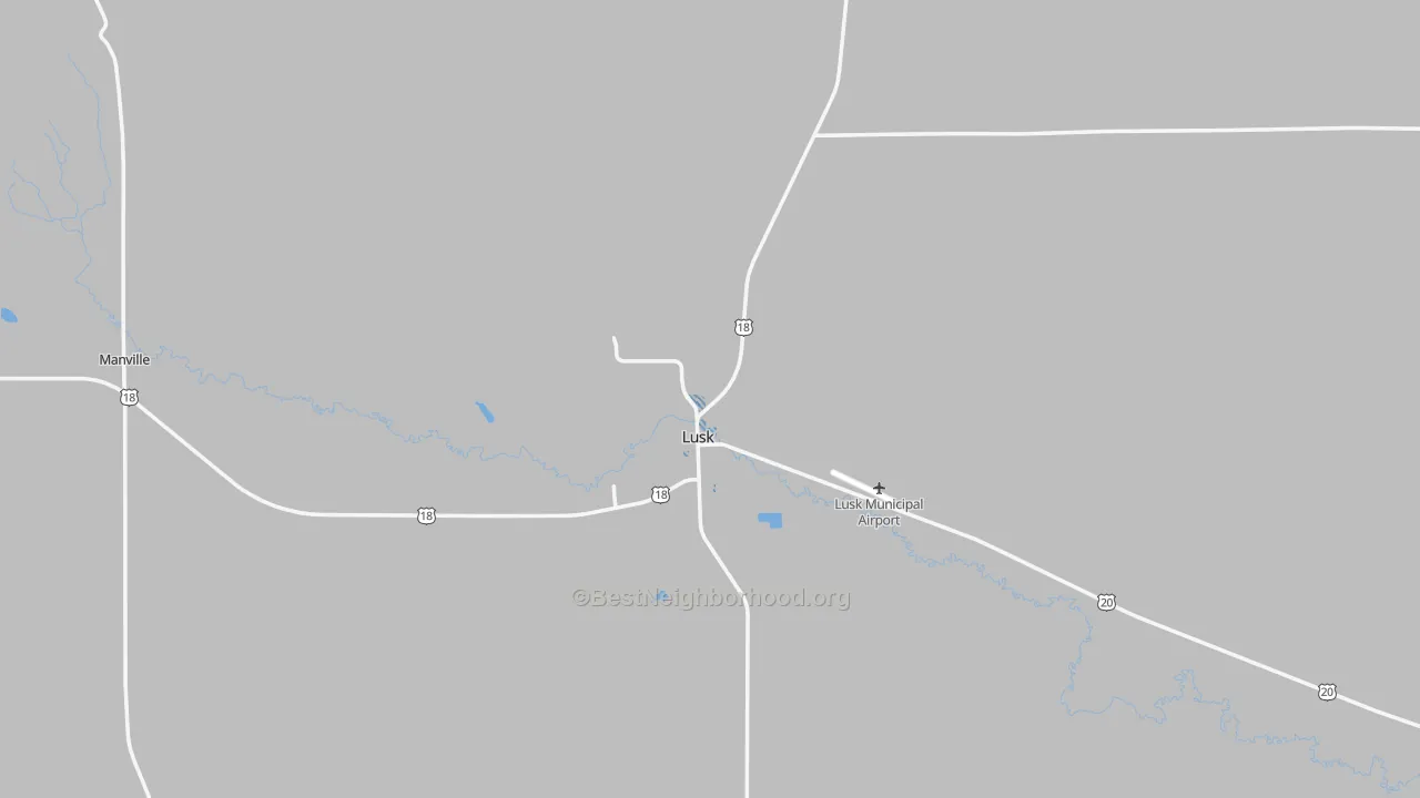 Transit Grade map of Lusk, WY