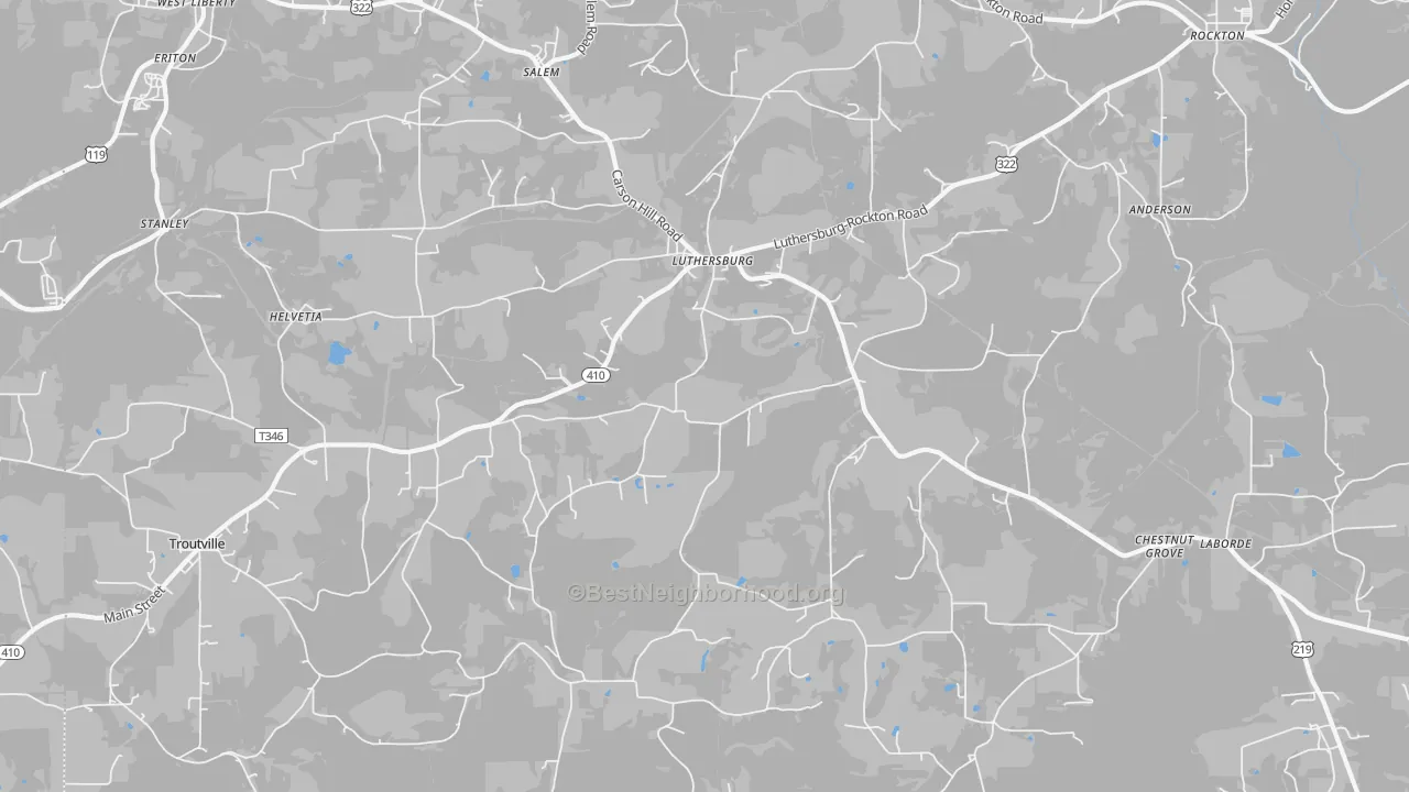 Transit Grade map of Luthersburg, PA