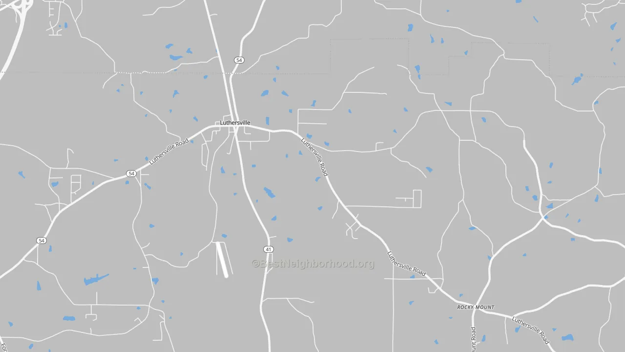 Transit Grade map of Luthersville, GA