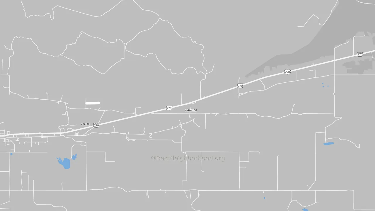 Transit Grade map of Lutie, OK