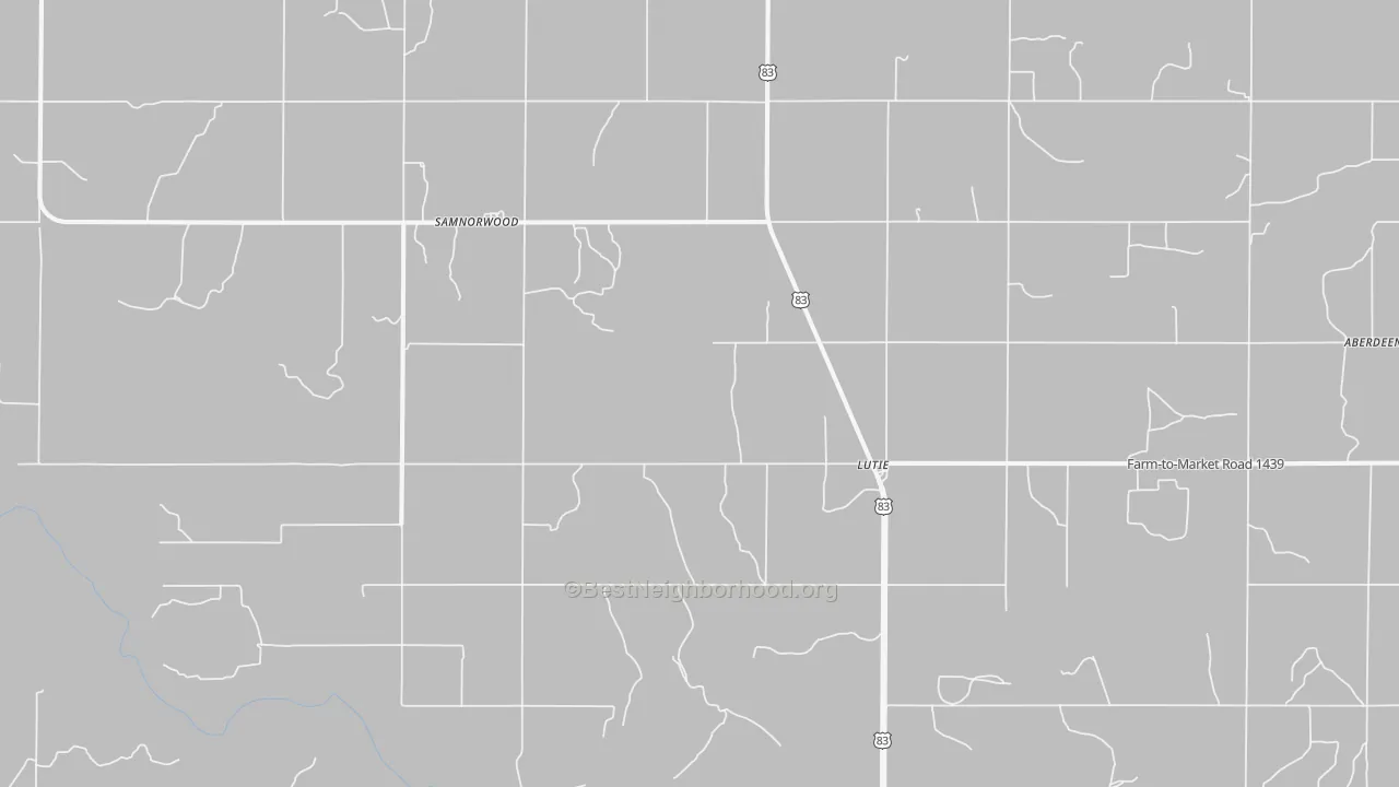 Transit Grade map of Lutie, TX