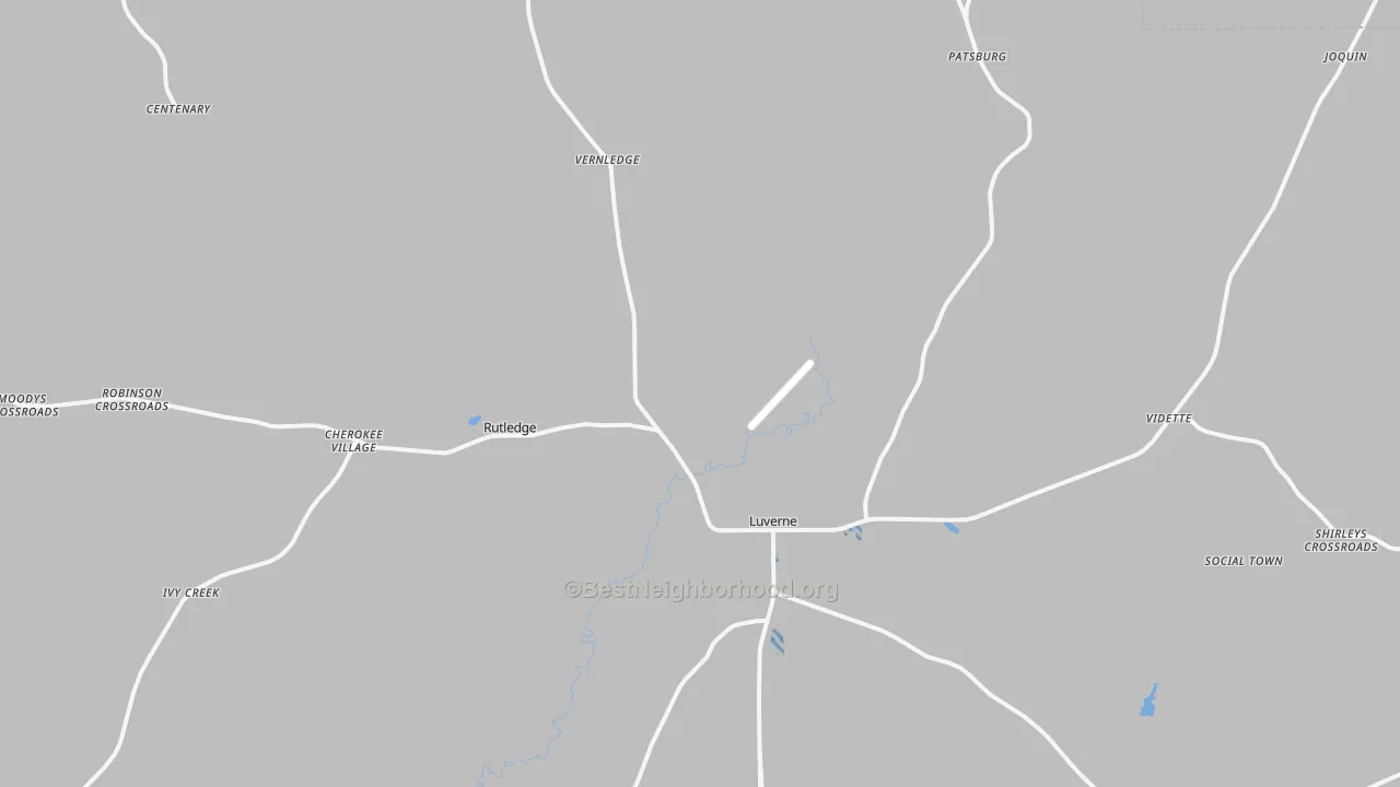 Transit Grade map of Luverne, AL