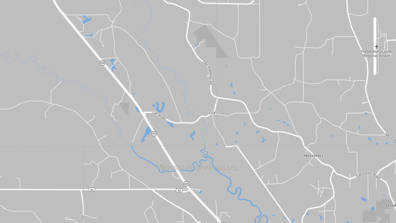 Transit Grade map of Lux, MS